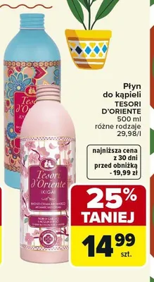 Płyn do kąpieli TESORI D'ORIENTE promocja w Carrefour
