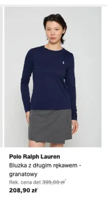 Bluzka z długim rękawem Polo Ralph Lauren granatowy promocja w Lounge by Zalando