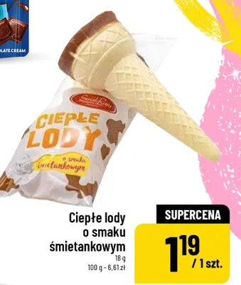 Ciepłe lody o smaku śmietankowym Smak Raju promocja w POLOmarket