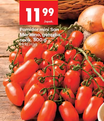 Pomidory mini San Marzano gałązka promocja w Biedronka