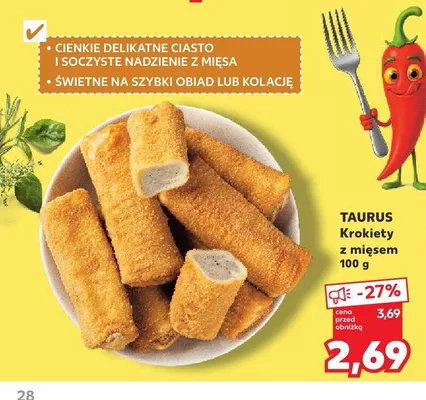 Krokiety z mięsem Taurus promocja w Kaufland