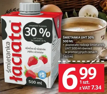 Śmietanka UHT Łaciate 30% 500 ml promocja w Selgros