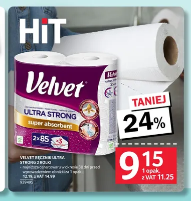 Ręcznik Ultra Strong 2 rolki Velvet promocja w Selgros