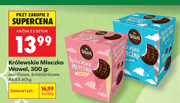 Królewskie Mleczko waniliowe Wawel promocja w Biedronka