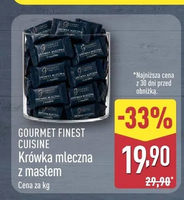 Krówka mleczna z masłem Gourmet Finest Cuisine promocja w Aldi