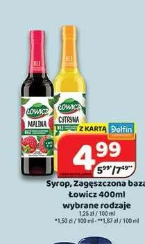 Zagęszczona baza Łowicz Cytryna 400 ml promocja w Delfin