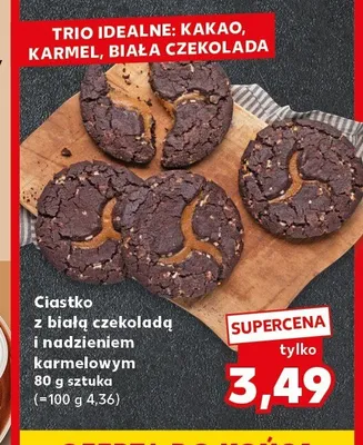 Ciastko z białą czekoladą i nadzieniem karmelowym promocja w Kaufland