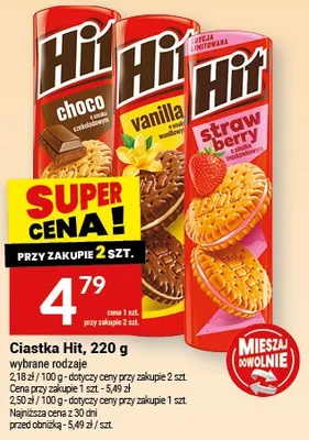 Ciastka Hit vanilla promocja w Twój Market