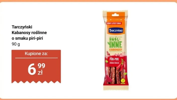 Kabanosy roślinne o smaku piri-piri Tarczyński promocja w Biedronka