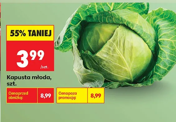 Kapusta młoda promocja w Biedronka