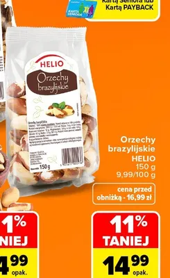 Orzechy brazylijskie HELIO promocja w Carrefour
