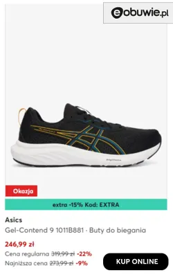 Buty do biegania Asics Gel-Contend 9 1011B881 promocja w eobuwie.pl