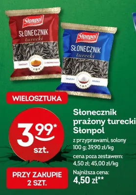 Słonecznik prażony turecki solony promocja w Żabka