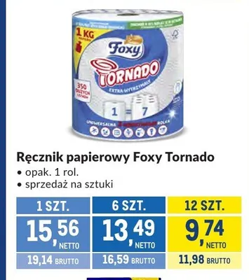Ręcznik papierowy Foxy Tornado promocja w Makro