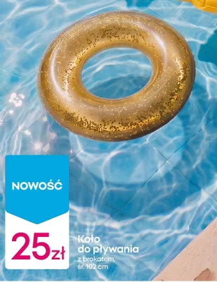 Koło do pływania z brokatem śr. 102cm promocja w Pepco