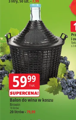 Balon do wina w koszu Browin 10 l promocja w Leclerc