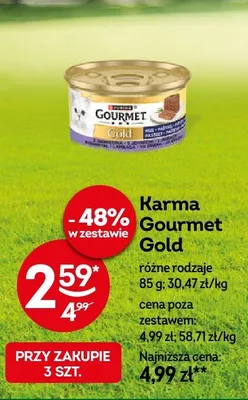 Karma Gourmet Gold różne rodzaje promocja w Żabka
