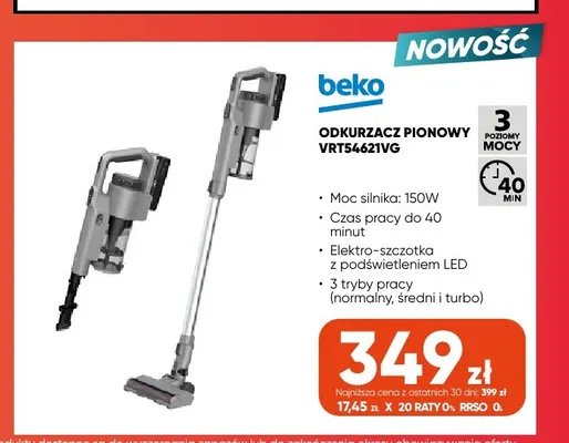 Odkurzacz pionowy VRT54621VG Beko promocja w Max Elektro