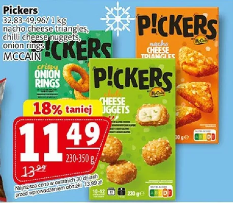 Pickers nacho cheese nuggets, chilli cheese nuggets, onion rings promocja w Prim Market