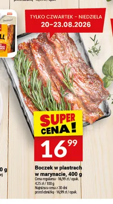 Boczek w plastrach w marynacie Białecki Wędzarnia promocja w Twój Market