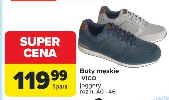 Buty męskie joggery Vico promocja w Carrefour