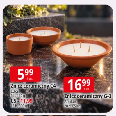 Znicz ceramiczny C5 Luks promocja w Leclerc