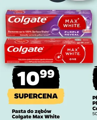 Pasta do zębów bye bye stains Colgate max white promocja w Netto