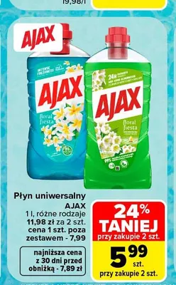 Płyn uniwersalny Ajax Floral Fiesta Czerwony promocja w Carrefour Market