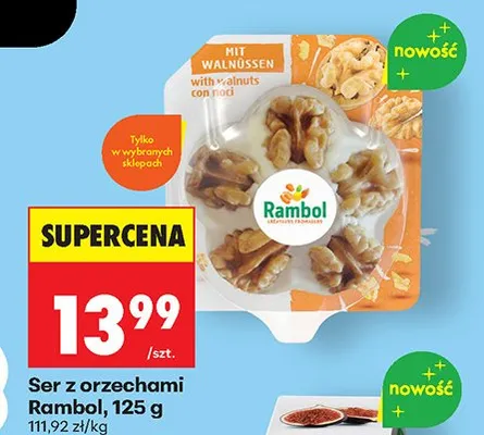 Ser z orzechami Rambol 125 g promocja w Biedronka