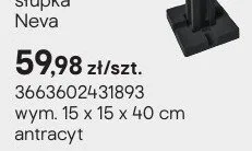 Metalowa podstawa słupka Neva antracyt promocja w Castorama