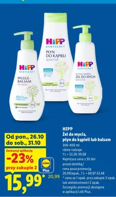 Płyn do kąpieli Hipp promocja w Lidl