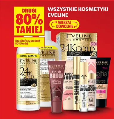 Wszystkie kosmetyki Eveline DRUGI -80% promocja w Biedronka