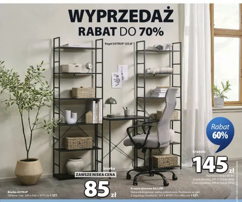 Krzesło biurowe Billum promocja w Jysk