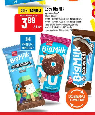 Lody Big Milk Minecraft promocja w POLOmarket