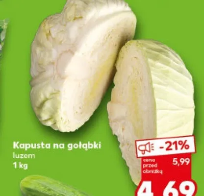 Kapusta na gołąbki luzem promocja w Kaufland