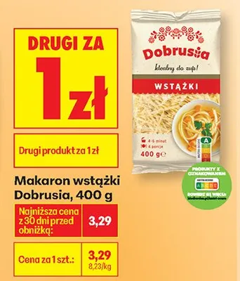 Makaron wstążki 400g promocja w Biedronka