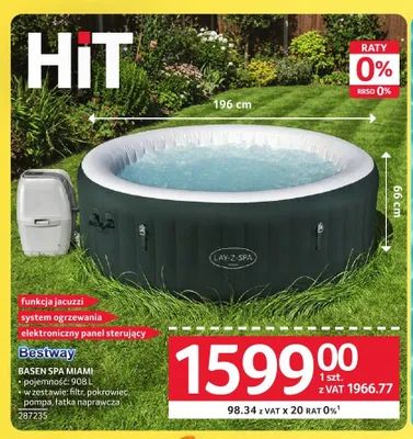 Basen Spa Miami Bestway promocja w Selgros