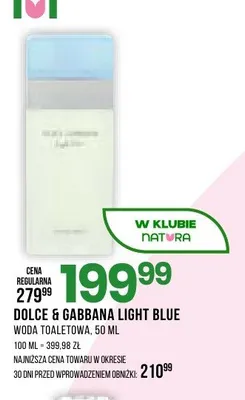 Woda toaletowa Dolce & Gabbana Light Blue promocja w Drogerie Natura