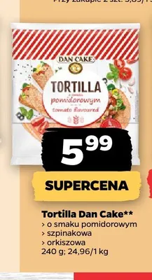 Tortilla o smaku pomidorowym Dan Cake promocja w Netto