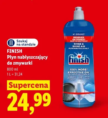 Płyn nabłyszczający do zmywarki Finish promocja w Lidl