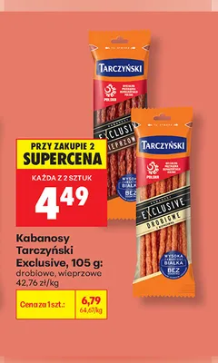 Kabanosy drobiowe Tarczyński Exclusive promocja w Biedronka