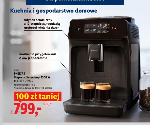 Ekspres ciśnieniowy Philips promocja w Lidl