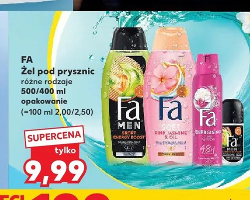 Żel pod prysznic Fa Energizing Passion Fruit promocja w Kaufland