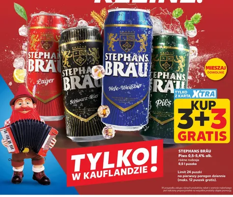 Piwo Stephans Bräu Hefe-Weißbier promocja w Kaufland