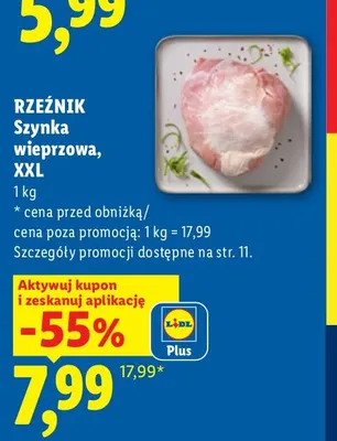 Szynka wieprzowa XXL Rzeźnik promocja w Lidl