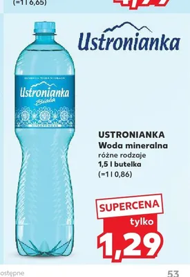 Woda mineralna Ustronianka Biała promocja w Kaufland