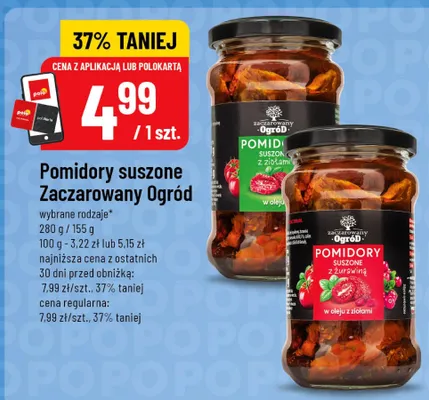 Pomidory suszone z żurawiną w oleju z ziołami Zaczarowany Ogród promocja w POLOmarket
