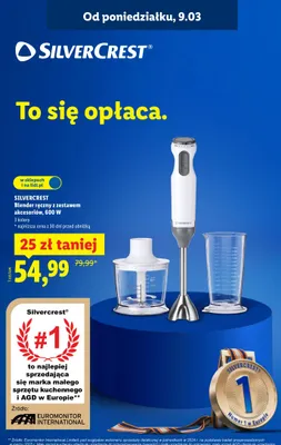 Blender ręczny z zestawem akcesoriów, 600 W Silvercrest promocja