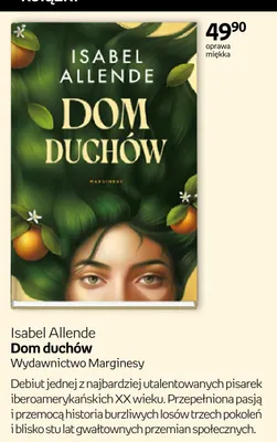 Książka Dom duchów Isabel Allende promocja w Empik