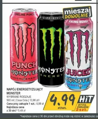 Napój energetyzujący Monster Pipeline Punch promocja w Słoneczko